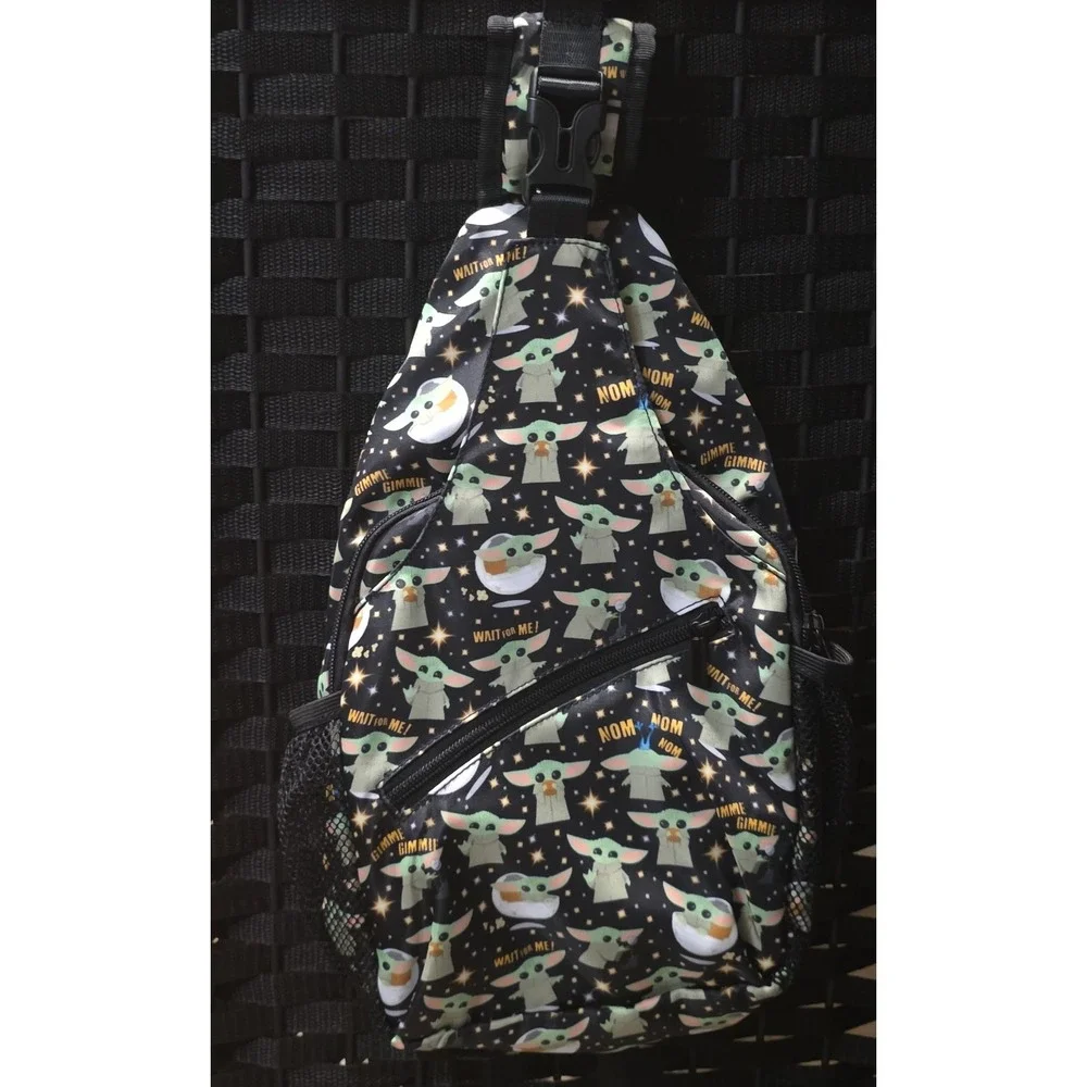 Grogu Baby Yoda Crossbody Sling Backpack Star Wars The Mandalorian Unique Custom